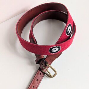 Smathers & Branson Hand-stitched UGA Super G Needlepoint Belt Georgia G Belt 38